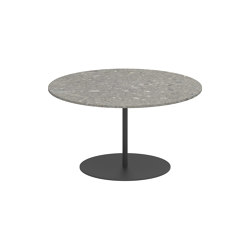 Butler table basse 75cm rond coated stainless steel & ceramique | Tables d'appoint | Royal Botania