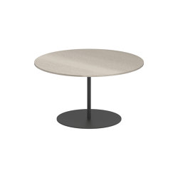 Butler side table high 75cm round coated stainless steel & ceramic top | Mesas auxiliares | Royal Botania