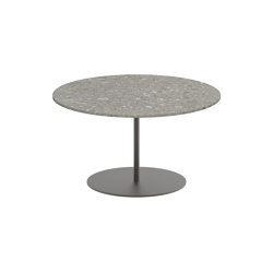 Butler table basse 75cm rond coated stainless steel & ceramique | Tables d'appoint | Royal Botania