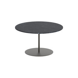 Butler side table high 75cm round coated stainless steel & ceramic top | Tavolini alti | Royal Botania