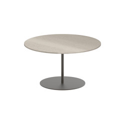 Butler side table high 75cm round coated stainless steel & ceramic top | Tavolini alti | Royal Botania