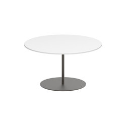 Butler side table high 75cm round coated stainless steel & ceramic top | Mesas auxiliares | Royal Botania