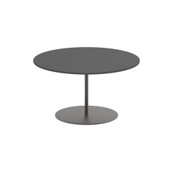 Butler side table high 75cm round coated stainless steel & ceramic top | Mesas auxiliares | Royal Botania