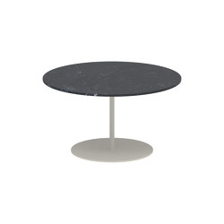 Butler side table high 75cm round coated stainless steel & ceramic top | Mesas auxiliares | Royal Botania