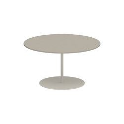 Butler side table high 75cm round coated stainless steel & ceramic top | Tavolini alti | Royal Botania