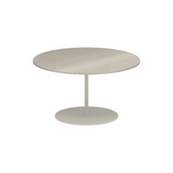 Butler table basse 75cm rond coated stainless steel & ceramique | Tables d'appoint | Royal Botania