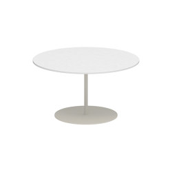 Butler side table high 75cm round coated stainless steel & ceramic top | Mesas auxiliares | Royal Botania