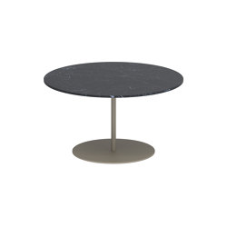 Butler side table high 75cm round coated stainless steel & ceramic top | Tavolini alti | Royal Botania