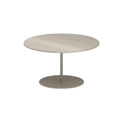 Butler side table high 75cm round coated stainless steel & ceramic top | Side tables | Royal Botania