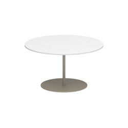 Butler side table high 75cm round coated stainless steel & ceramic top | Side tables | Royal Botania