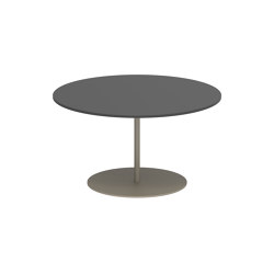 Butler side table high 75cm round coated stainless steel & ceramic top | Mesas auxiliares | Royal Botania