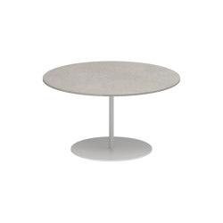 Butler side table high 75cm round coated stainless steel & ceramic top | Mesas auxiliares | Royal Botania