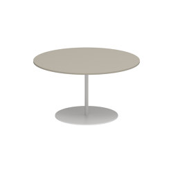 Butler side table high 75cm round coated stainless steel & ceramic top | Mesas auxiliares | Royal Botania