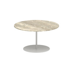 Butler table basse 75cm rond coated stainless steel & ceramique | Tables d'appoint | Royal Botania