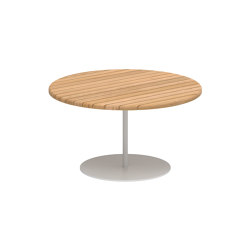 Butler side table 75cm ronde & plateau en teck | Tables d'appoint | Royal Botania