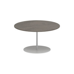 Butler table basse 75cm rond coated stainless steel & ceramique | Tables d'appoint | Royal Botania