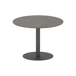 Butler table ronde 90 low dining plateau en céramique | Tables de repas | Royal Botania