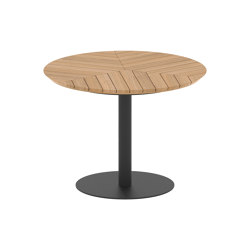 Butler round table 90 low dining teak top | Esstische | Royal Botania