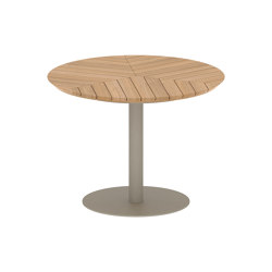 Butler table ronde 90 low dining plateau en teck | Tables de repas | Royal Botania