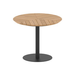 Butler round table 90 standard dining teak top | Tavoli pranzo | Royal Botania