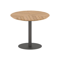 Butler round table 90 standard dining teak top | Esstische | Royal Botania