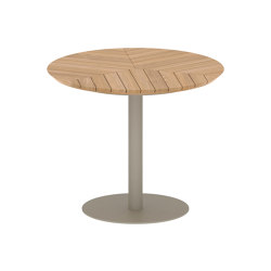 Butler round table 90 standard dining teak top | Tavoli pranzo | Royal Botania