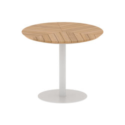 Butler round table 90 standard dining teak top | Tavoli pranzo | Royal Botania