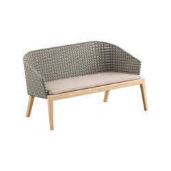 Calypso 135 bench & Kris Kross woven back | Sofas | Royal Botania