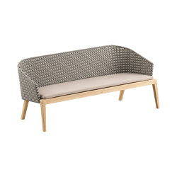 Calypso 175 bench & Kris Kross woven back | Sofas | Royal Botania