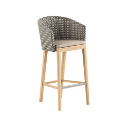 Calypso chaise-bar & Kris Kross woven back | Bar stools | Royal Botania