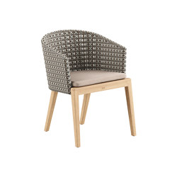 Calypso arm chair teak & Kris Kross woven back | Sillas | Royal Botania