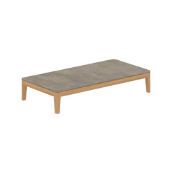 Calypso Lounge table en teck 144x72 cm et plateau en céramique | Tables basses | Royal Botania