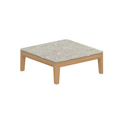 Calypso Lounge teak table 72x72 cm with ceramic top