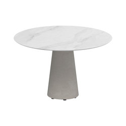 Conix table 120cm round concrete | Mesas comedor | Royal Botania