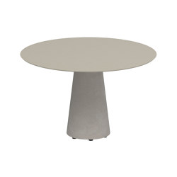 Conix table 120cm round concrete | Dining tables | Royal Botania