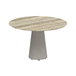 Conix table 120cm round concrete | Dining tables | Royal Botania