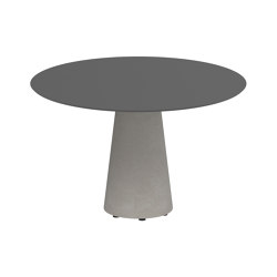 Conix table 120cm round concrete | Mesas comedor | Royal Botania