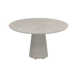 Conix table 120cm round low dining concrete | Mesas comedor | Royal Botania