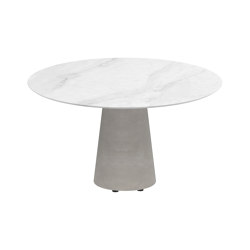 Conix table 120cm round low dining concrete | Mesas comedor | Royal Botania