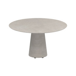 Conix table 120cm round low dining concrete | Dining tables | Royal Botania