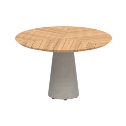 Conix table 120cm round concrete | Tavoli pranzo | Royal Botania