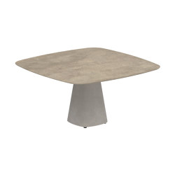 Conix table 150x150cm concrete | Tavoli pranzo | Royal Botania