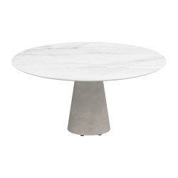 Conix table 160cm round concrete | Tavoli pranzo | Royal Botania