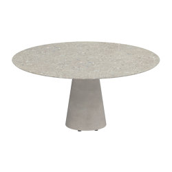 Conix table 160cm ronde concrete | Tables de repas | Royal Botania