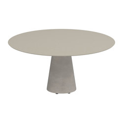 Conix table 160cm ronde concrete | Tables de repas | Royal Botania