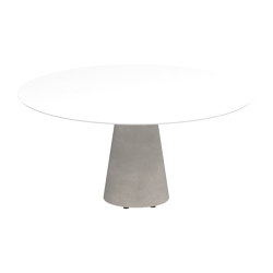 Conix table 160cm ronde concrete | Tables de repas | Royal Botania