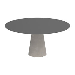 Conix table 160cm round concrete | Tavoli pranzo | Royal Botania