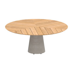 Conix table 160cm ronde low dining | Tables de repas | Royal Botania