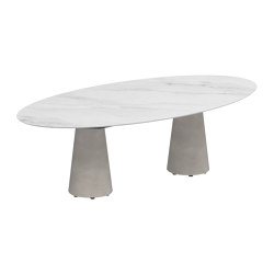 Conix table 250x130cm ellips concrete | Tables de repas | Royal Botania