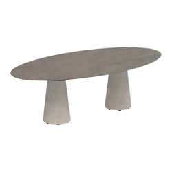 Conix table 250x130cm ellips concrete | Tables de repas | Royal Botania